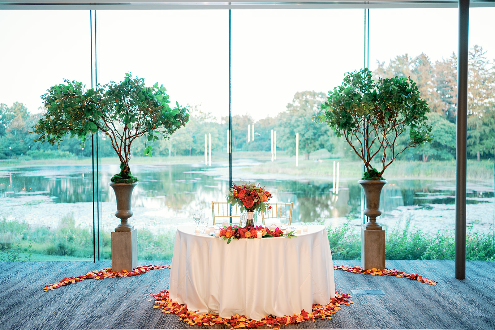 Sweetheart Table Flowers & Trees