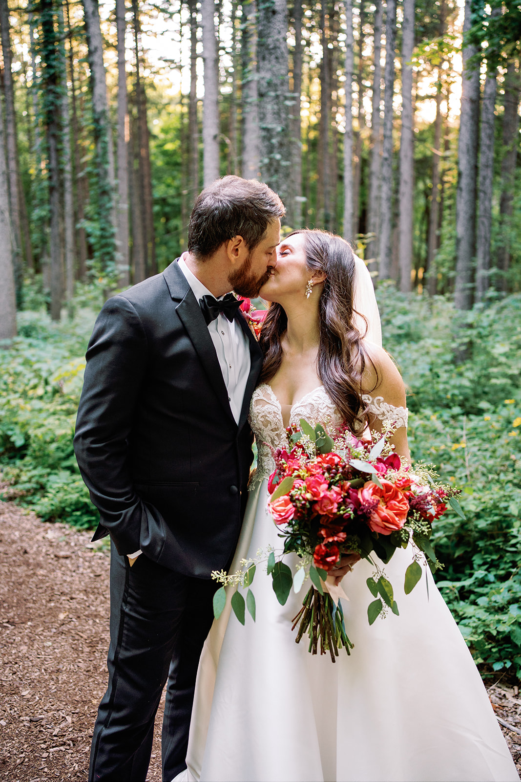 Bride & Groom with Bouquet