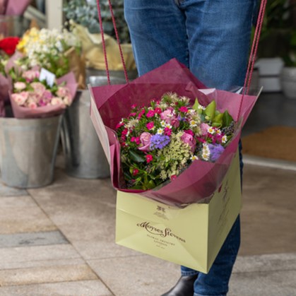 Hand-tied bouquet by Moyses Stevens London